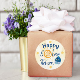 Happy Solar Return Astrology Birthday Ronde Sticker