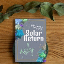 Happy Solar Return Astrology Custom Birthday Kaart