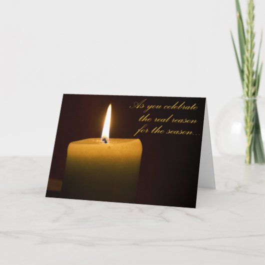 Happy Solstice Flame Kaart (Voorkant)