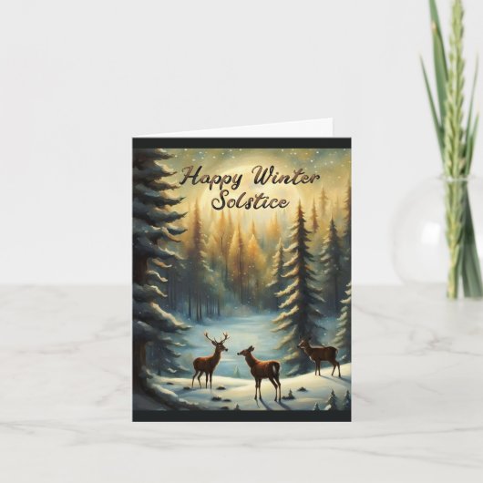Happy Solstice & Heathens Groeten Kaart (Voorkant)