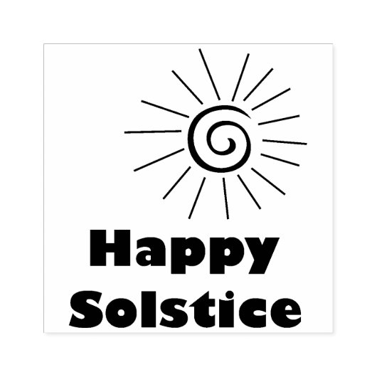 Happy Solstice Rubberstempel (Afrduk)