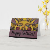 Happy Solstice-Wenskaart Kaart (Gele Bloem)