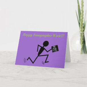 Happy Sonographer Week Cards Paars Feestdagen Kaart