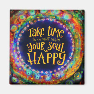 Happy Soul Fun Kleurrijke Trendy Inspirivity Magne Magneet