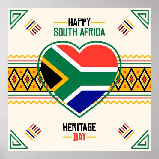 Happy South Africa Heritage Day Poster (Voorkant)