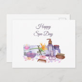 Happy Spa Day - Collectie van Spa Accessoires Briefkaart (Voorkant / Achterkant)