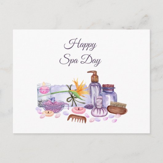 Happy Spa Day - Collectie van Spa Accessoires Briefkaart (Voorkant)