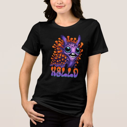 Happy Spanish Shawl naaktslak Tri-Blend Shirt (Voorkant)