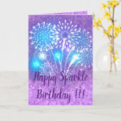 Happy Sparkle Birthday Kaart (Gele Bloem)