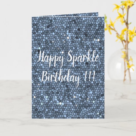 Happy Sparkle Birthday Kaart (Gele Bloem)