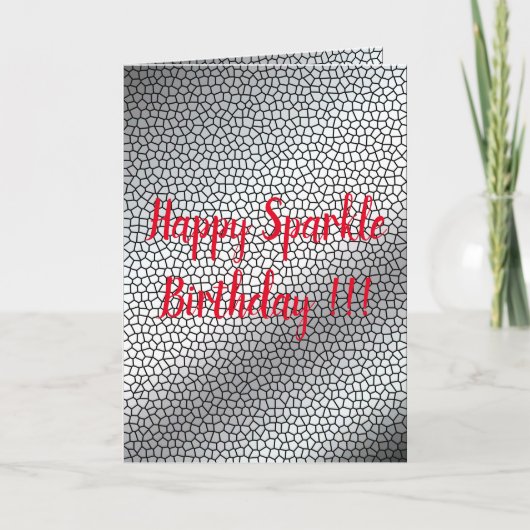 Happy Sparkle Birthday Kaart (Voorkant)