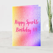 Happy Sparkle Birthday Kaart (Voorkant)