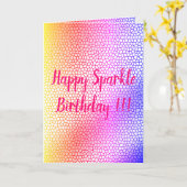 Happy Sparkle Birthday Kaart (Gele Bloem)