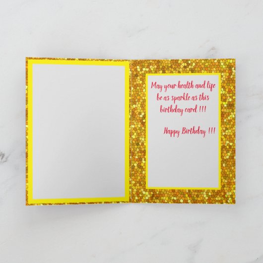 Happy Sparkle Birthday Kaart (Binnen)