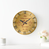 Happy Sparkly Customize Goud 50ste Verjaardag Grote Klok (Huis)