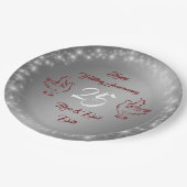 Happy Sparkly past Silver 25th Jubileum aan Papieren Bordje (Gekanteld)