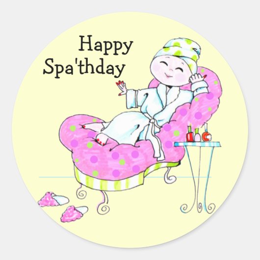 Happy Spa'thday stickers (Voorkant)