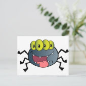 Happy Spider Cartoon Character Briefkaart (Staand voorkant)