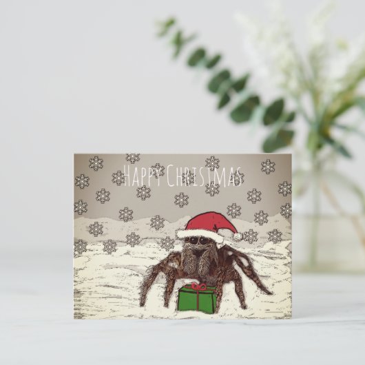 Happy Spider-kerstBriefkaart Briefkaart (Staand voorkant)