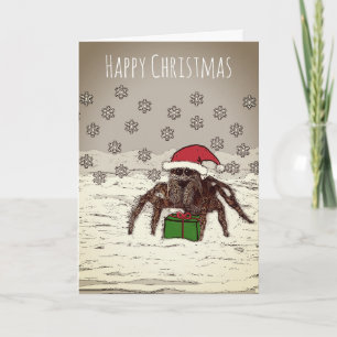 Happy Spider-kerstkaart met persoonlijke naam Feestdagen Kaart