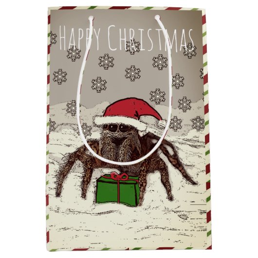 Happy Spider-kerstmis - Aangepaste naam cadeautas (Voorkant)
