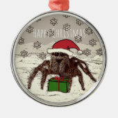 Happy Spider-kerstversiering Metalen Ornament (Voorkant)