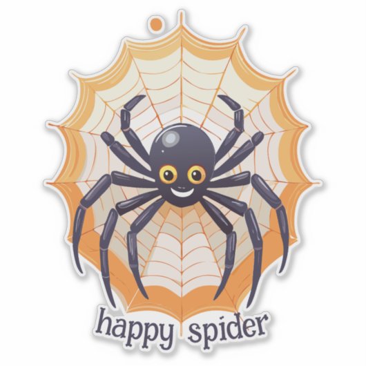 Happy Spider Sticker (Voorkant)