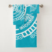 Happy Spiral en stippen Bad Handdoek (Insitu)