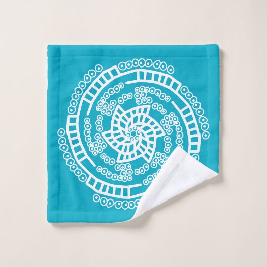 Happy Spiral en stippen Bad Handdoek (Wasdoekje)