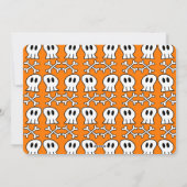 Happy Spooktacular Halloween Skulls & Botten Foto Feestdagenkaart (Achterkant)