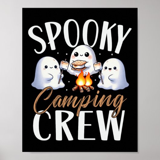 Happy Spooky Camping Crew Halloween Campfire 2024 Poster (Voorkant)