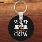 Happy Spooky Camping Crew Halloween Campfire 2024 Sleutelhanger (Voorkant)