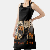 Happy "Spooky" Halloween Ghost Black Cat Schort (Insitu)