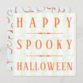 Happy Spooky Halloween Kaart Sjabloon (Voorkant / Achterkant)