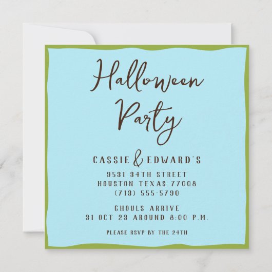 Happy Spooky Halloween Party Sjabloon (Achterkant)