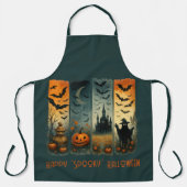 Happy "Spooky" Halloween Pumpkin Scarecrow Bat Schort (Voorkant)