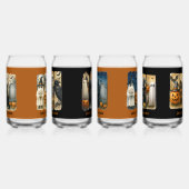 Happy Spooky Halloween Scenes Drinkware Set Blikvorm Glas (Links)