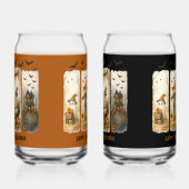 Happy Spooky Halloween Scenes Drinkware Set Blikvorm Glas (Links)