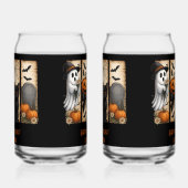 Happy Spooky Halloween Scenes Drinkware Set Blikvorm Glas (Links)