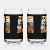 Happy Spooky Halloween Scenes Drinkware Set Blikvorm Glas (Rechts)