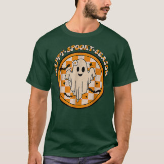 Happy Spooky Season Cute Ghost Girls Women Hwe T-shirt