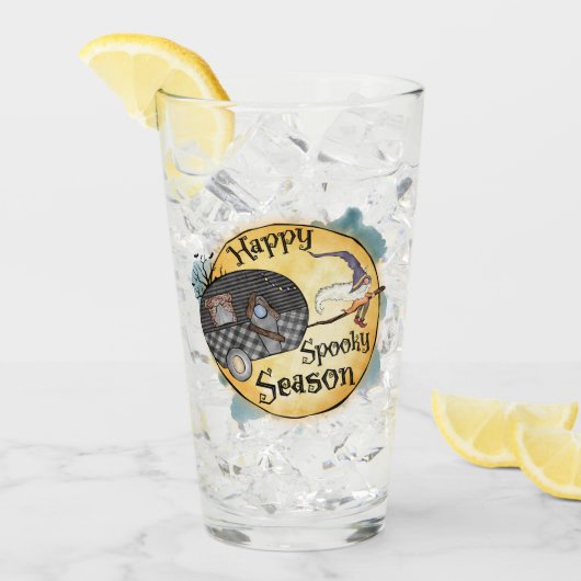Happy Spooky Season | Halloween Camping Glas (Voorkant ijs)