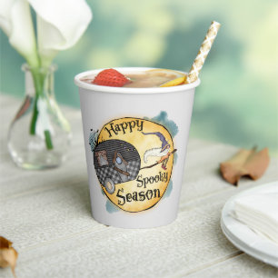 Happy Spooky Season Halloween Camping Papieren Bekers