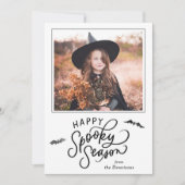 Happy Spooky Seizoen - Halloween fotokaart Save The Date (Voorkant)