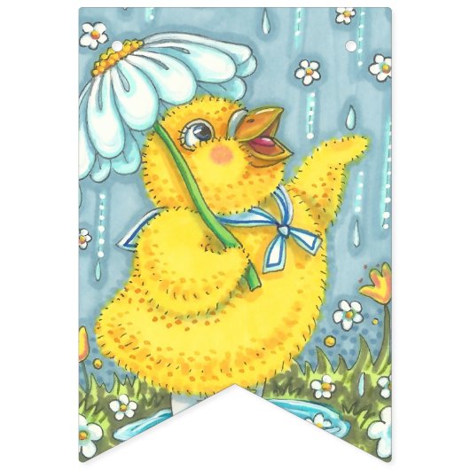 HAPPY SPRING BABY CHICK BUNTING BANNER Aanpassen (Tweede vlag)