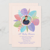 Happy Spring Baby shower Fotouitnodiging Kaart (Voorkant / Achterkant)