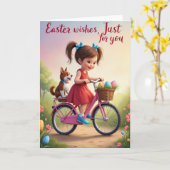 Happy Spring Bicycle Ride Card Kaart (Gele Bloem)