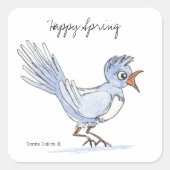 Happy Spring Bird Sticker (Voorkant)