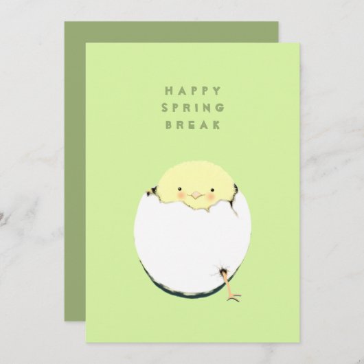 Happy Spring Break Feestdagenkaart (Voorkant / Achterkant)