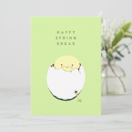 Happy Spring Break Feestdagenkaart (Staand voorkant)